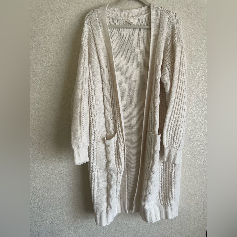 Cozy Cream Cable Knit Cardigan